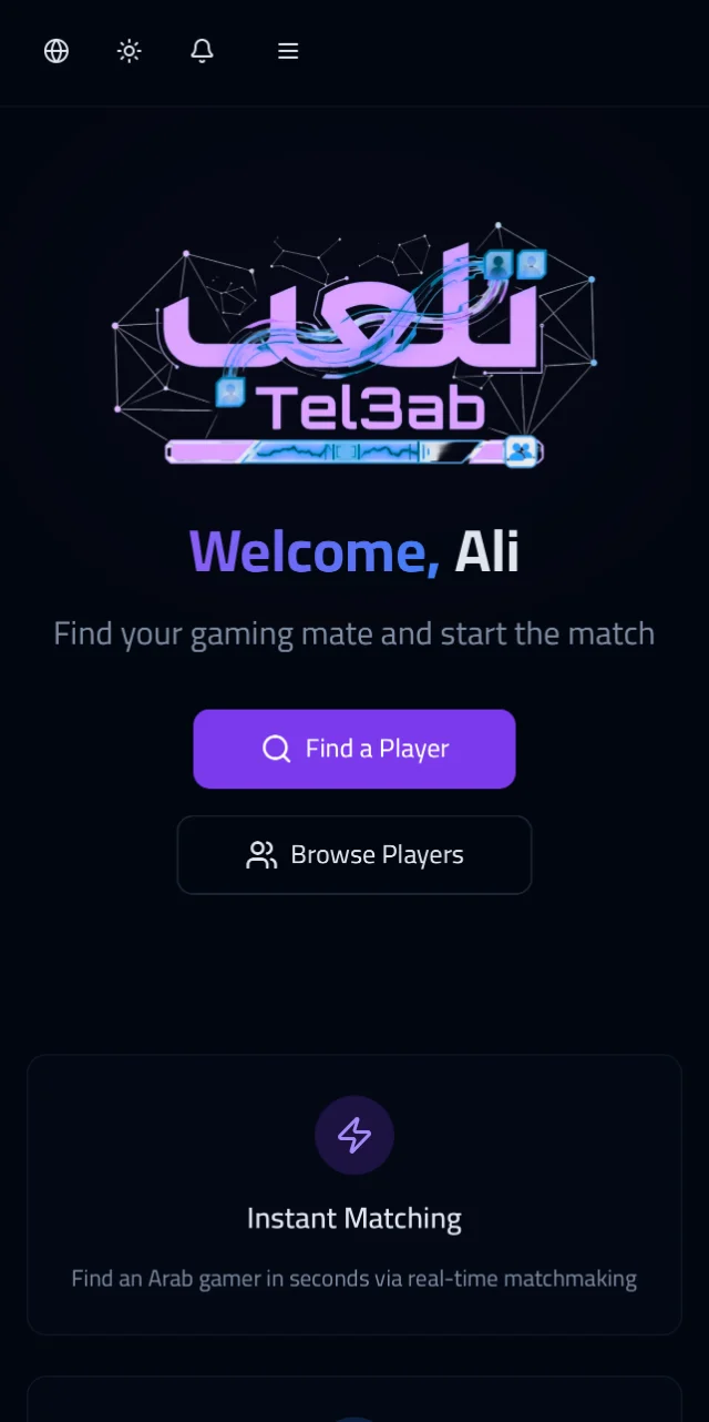 Tel3ab on a phone
